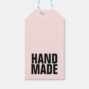 Handmade thank you minimalist modern pastel pink gift tags