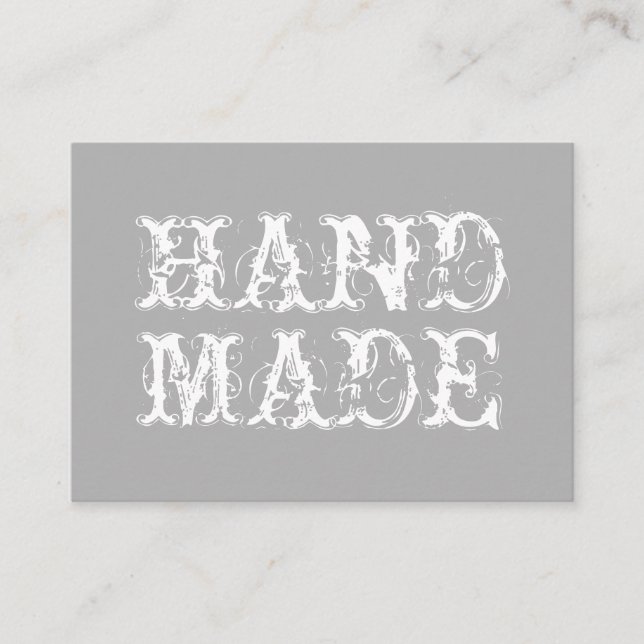 Handmade trendy simple modern vintage bold business card (Front)