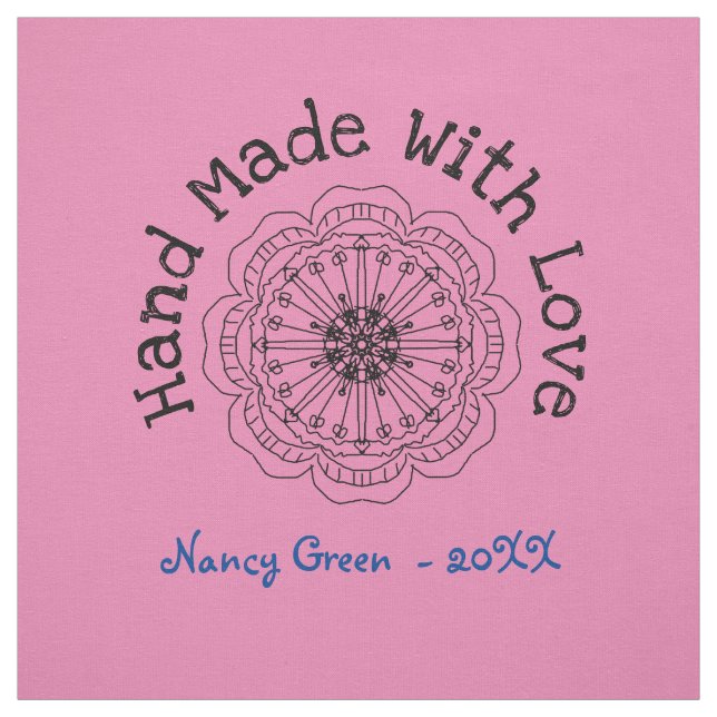 Handmade Uncut Personalised Quilt Sewing Labels  Fabric (Swatch)