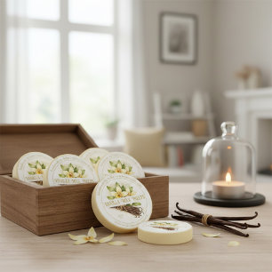 Handmade Vanilla Wax Melts Round Sticker