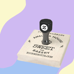 Handmade Website Cute Business Logo Custom Rubber Stamp
