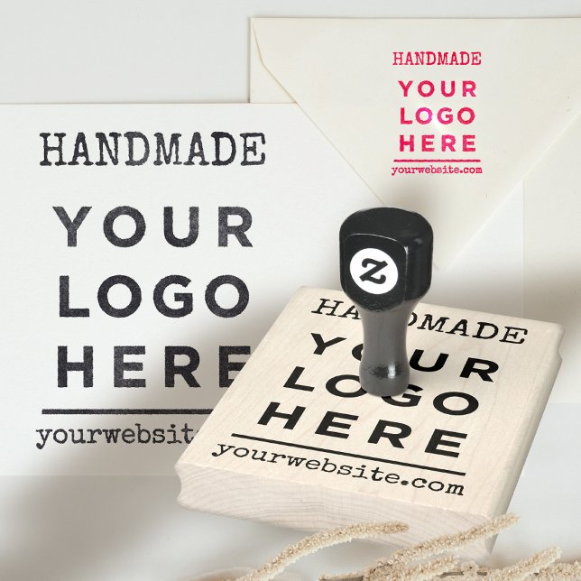 Handmade Website Your Business Logo Custom Rubber Stamp (Creator Uploaded)