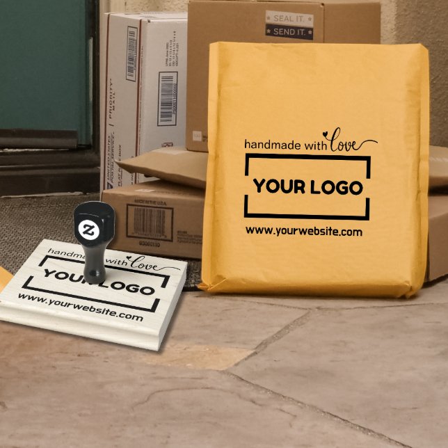 Handmade Website Your Business Logo Custom Rubber  Stamp (Creator Uploaded)
