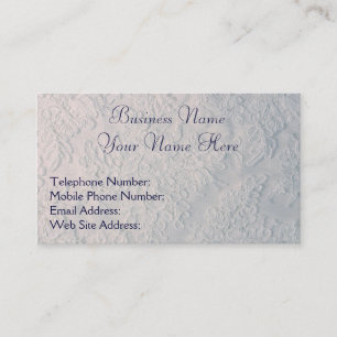 Handmade White Lace-effect Business Cards
