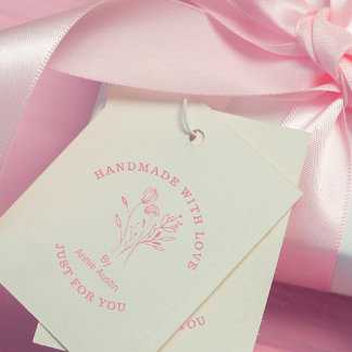 Handmade Wildflowers Bouquet Wreath Business Rubber Stamp