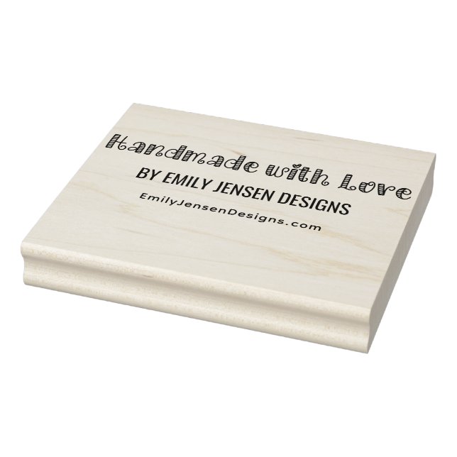 Handmade with Love #1 Business Name Website URL Rubber Stamp (Stamp)