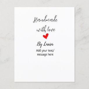 Handmade with love add name business message here