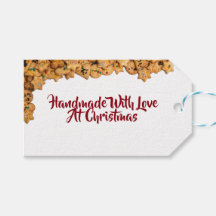 Handmade With Love At Christmas Tag