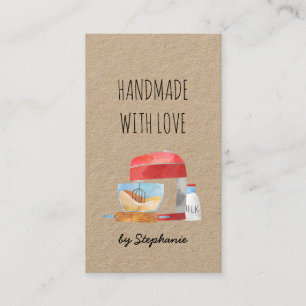 Handmade with Love Baking   Bakery Kraft Paper  Business Card