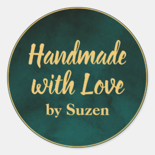 Handmade with Love Beauty Products labels Sticker