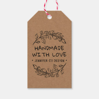 Handmade With Love Botanical Gift Tags