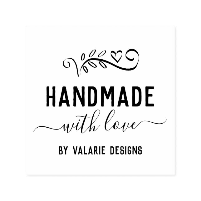 Handmade with Love Business Self-inking Stamp (Design)