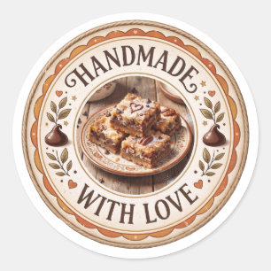 Handmade with Love   Chocolate Coconut Magic Bars Classic Round Sticker