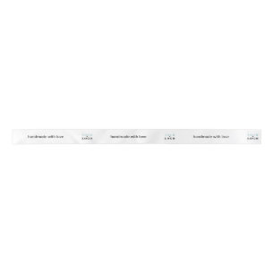 Handmade with Love Company Logo Template White Satin Ribbon