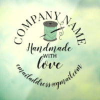 Handmade with love company name sewing haberdasher