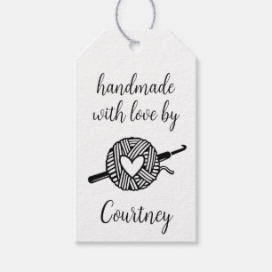 Handmade With Love Crochet Gift Tags