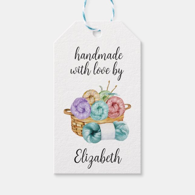 Handmade With Love Crochet Gift Tags (Front)