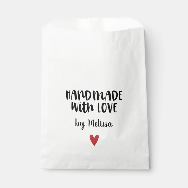 Handmade with love favour bag (Front)