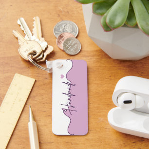Handmade With Love Floral Small Business Packaging Key Ring