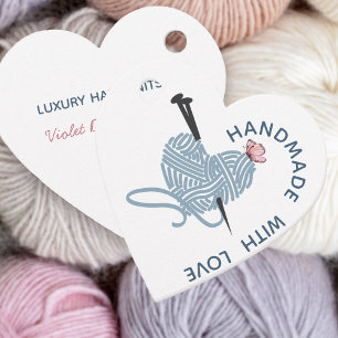 Handmade with Love - Heart Shaped Yarn & Butterfly Favour Tags