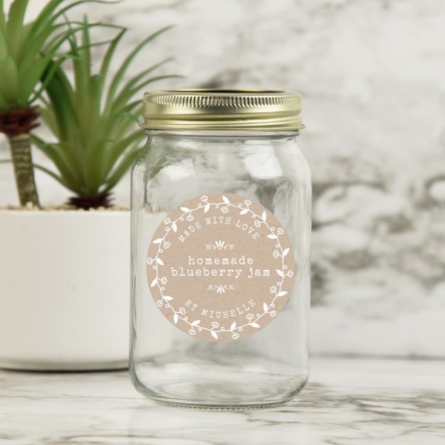 Handmade With Love Jam Label Canning Sticker (Creator Uploaded)
