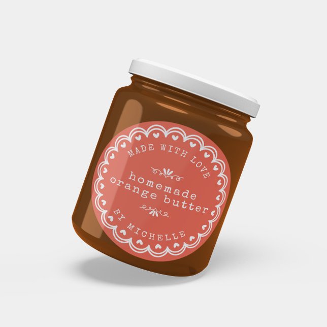 Handmade With Love Jam Label Canning Sticker (Creator Uploaded)