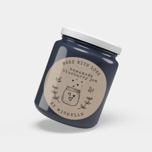 Handmade With Love Jam Label Canning Sticker