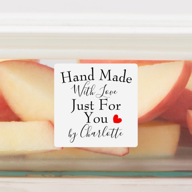 Handmade With Love Just For You Personalised (Affixed)