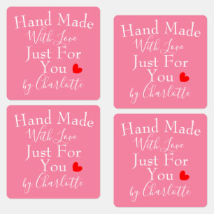 Handmade With Love Just For You Personalised Label