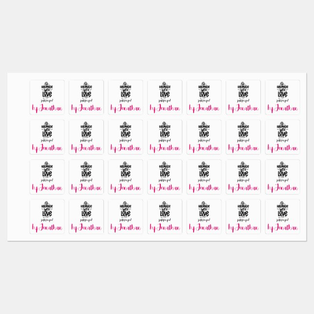 Handmade with Love Knitting Wool Personalised (Sheet)