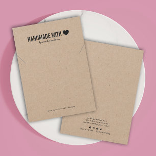 Handmade with Love Kraft Necklace Display Card