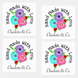Handmade With Love Lady Bug Floral Personalised