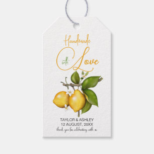 Handmade with Love Lemon Fruit Wedding Gift Tags