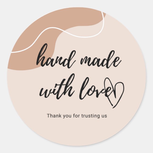Handmade with Love – Packaging Sticker for Small B (Front)