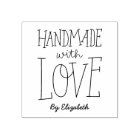 Handmade With Love Personalised Rubber Stamp