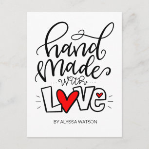 HANDMADE WITH LOVE, POSTCARD