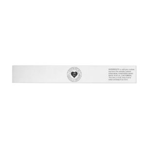 Handmade with Love Product Band Wrap Label