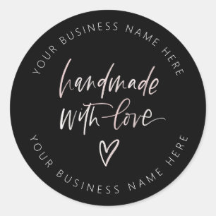 Handmade With Love Product Label Business Sticker