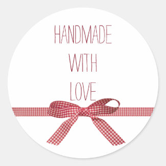 Handmade with love product package label sticker