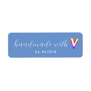 Handmade with Love  product Pastel Monogram Label Return Address Label