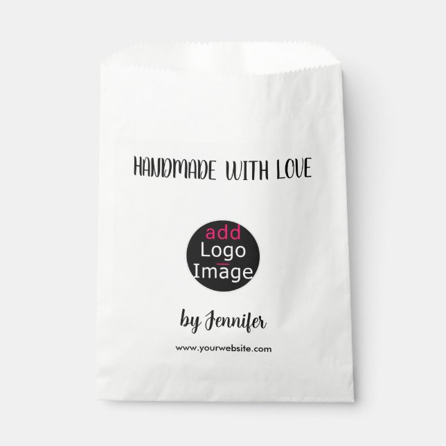 Handmade With Love Professional Customisable  Favour Bag (Front)