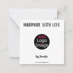 Handmade With Love Professional Customisable White Card