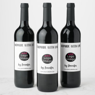 Handmade With Love Professional Customisable White Wine Label