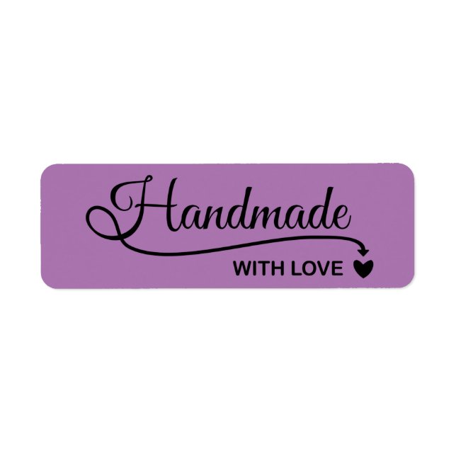 Handmade with love return address label (Front)