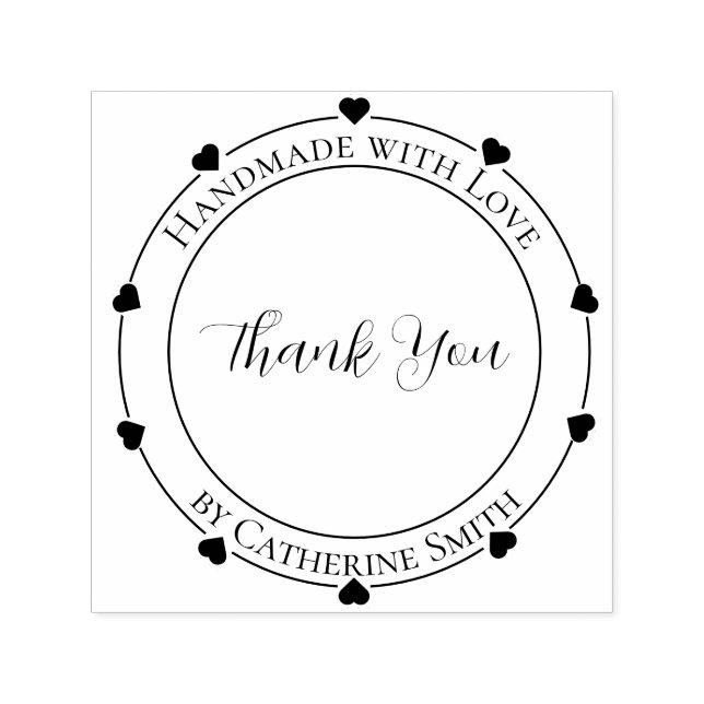 “Handmade with Love” Rubber Stamp (Design)