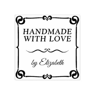 Handmade with Love Rubber Stamp