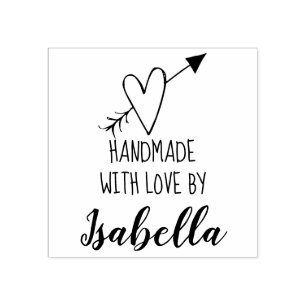 Handmade with Love Rubber Stamp