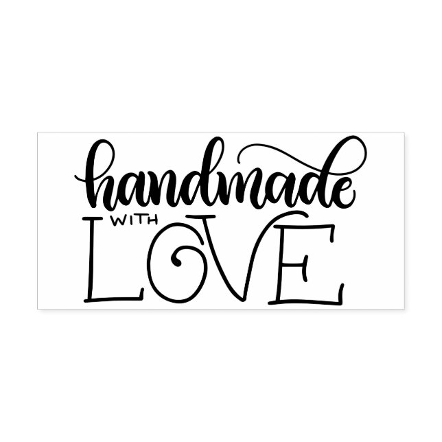 Handmade with love rubber stamp (Imprint)