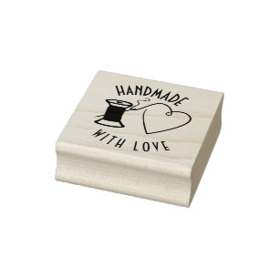 Handmade with love rubber stamp