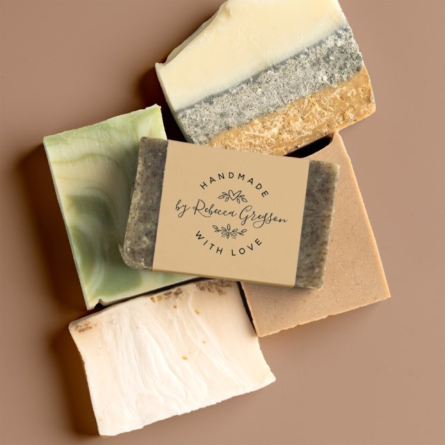 Handmade With Love | Rustic Heart & Leaves Wreath Rubber Stamp (Creator Uploaded)